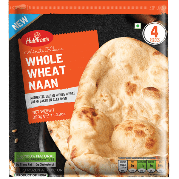 HALDIRAM'S Whole Wheat Naan 4p